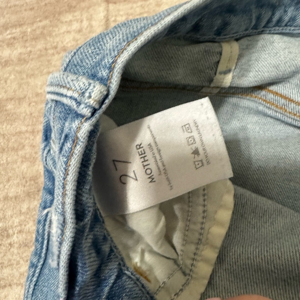 mother superior denim hustler ankle fray jeans size 27 - Picture 6 of 6